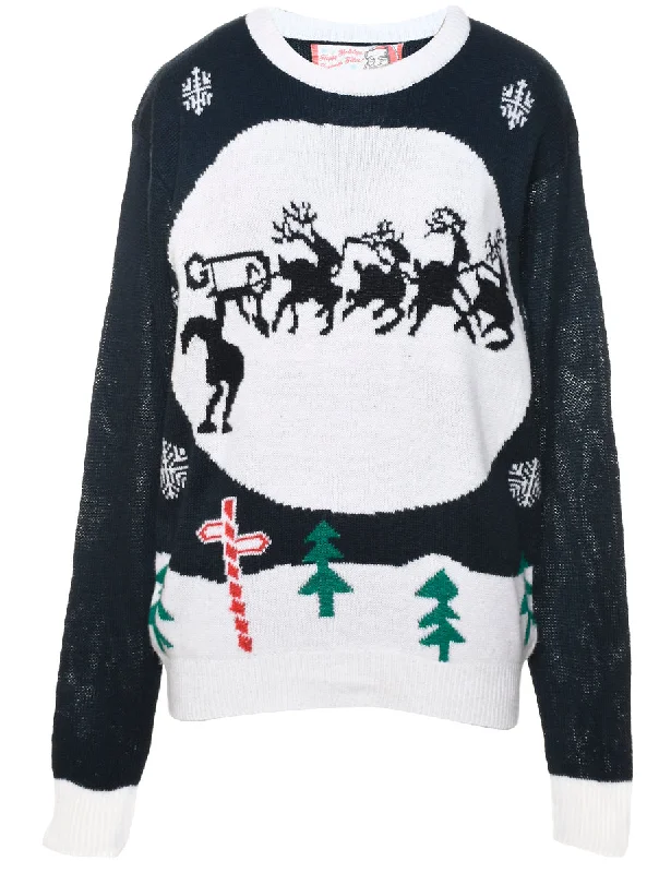 Reindeer Christmas Jumper - L