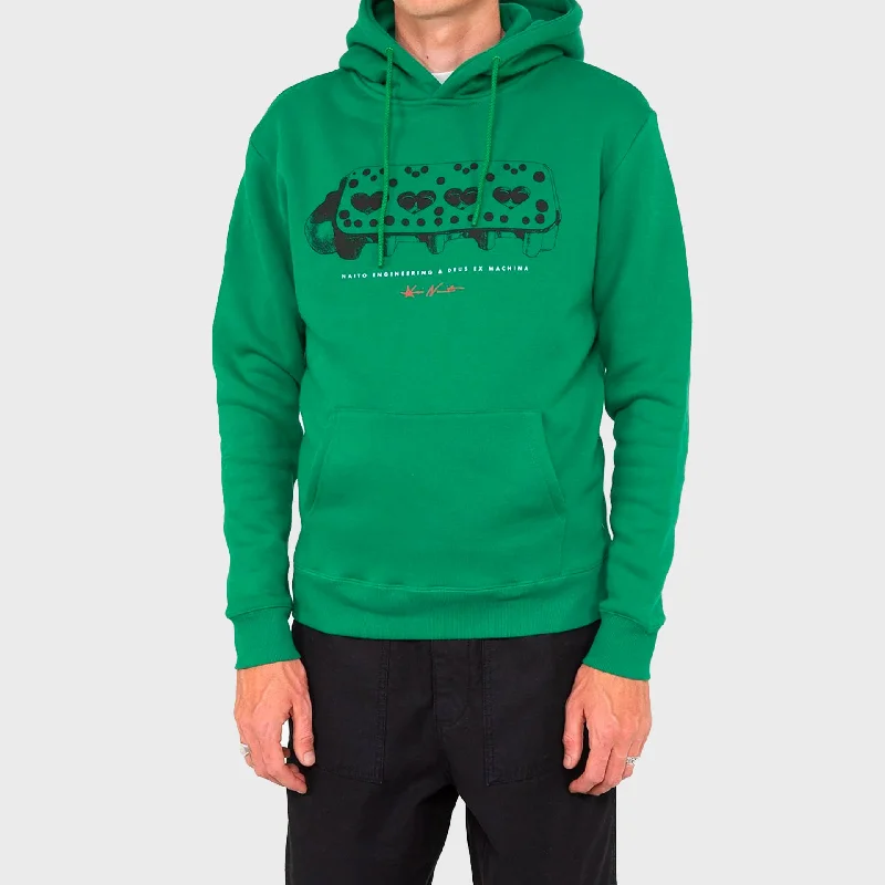 Deus Naito Box Hoodie - Amazon Green