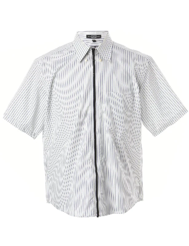 Reworked Nate Short Sleeve Shirt With Zip - L