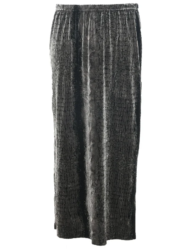 Sag Harbor Snakeskin Pattern Maxi Skirt - S