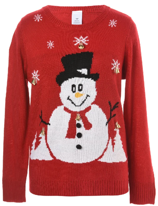 Reworked Christmas Jumper With Bells - XL