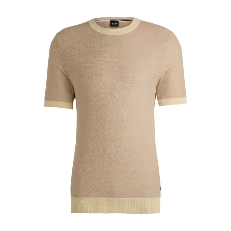 Short-sleeved sweater with micro structure