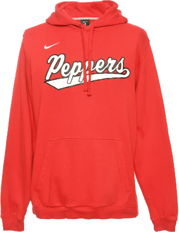 Red Nike Peppers Printed Hoodie - L