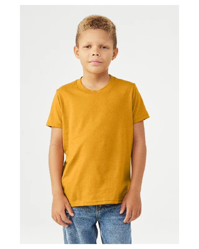 Bella+Canvas Youth CVC Jersey T-Shirt | Heather Mustard