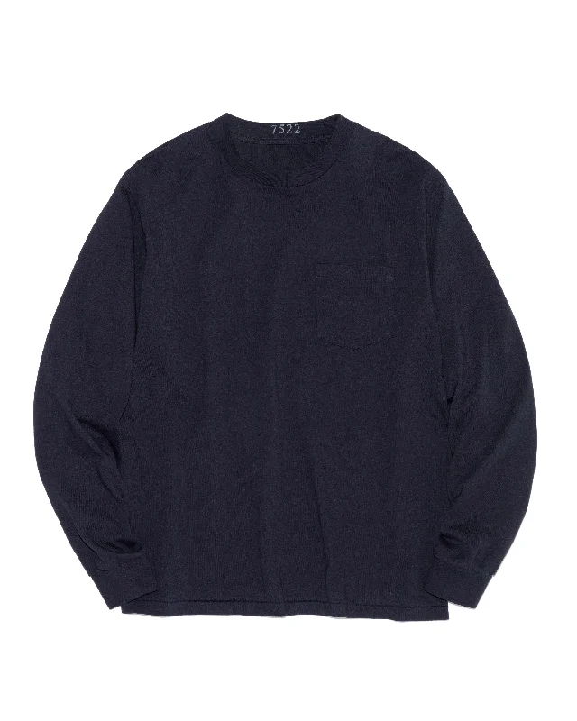 LS POCKET TEE SHIRT "NAVY"