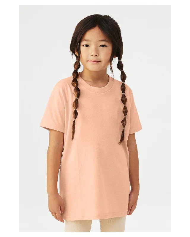 Bella+Canvas Youth CVC Jersey T-Shirt | Heather Peach