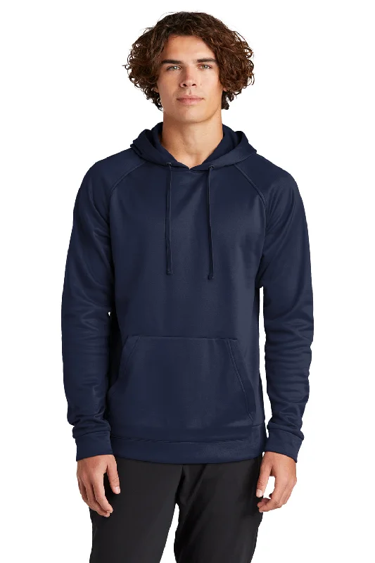 Weekend Specials to Indulge In Sport-Tek Mens Re-Compete Fleece Anti Static Hooded Sweatshirt Hoodie w/ Pouch Pocket - True Navy Blue