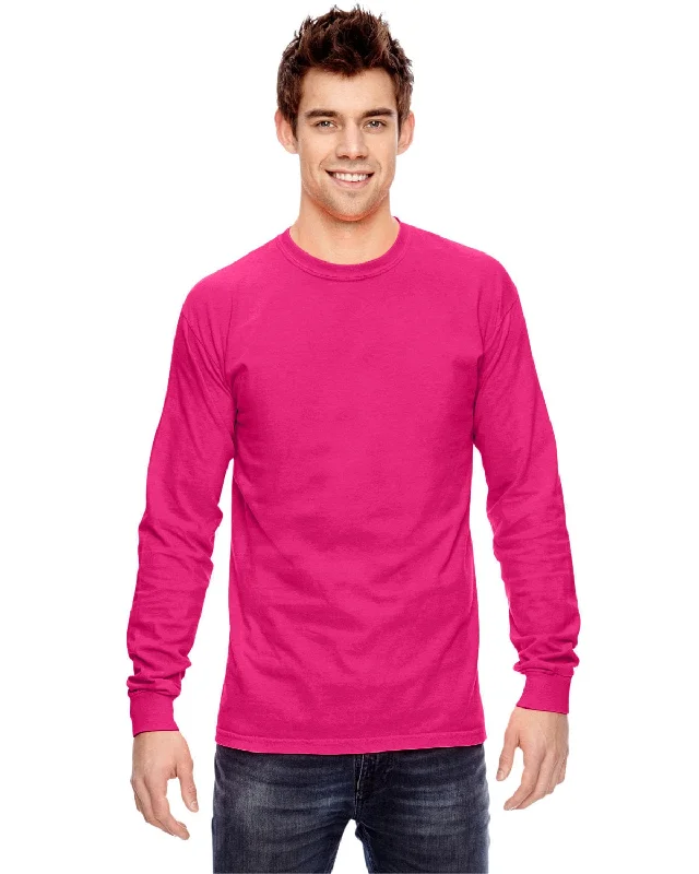 Comfort Colors Garment-Dyed Long Sleeve T-Shirt | Heliconia