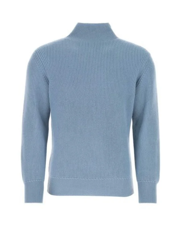 Tom Ford Mens Turtleneck Cashmere Sweater In Blue