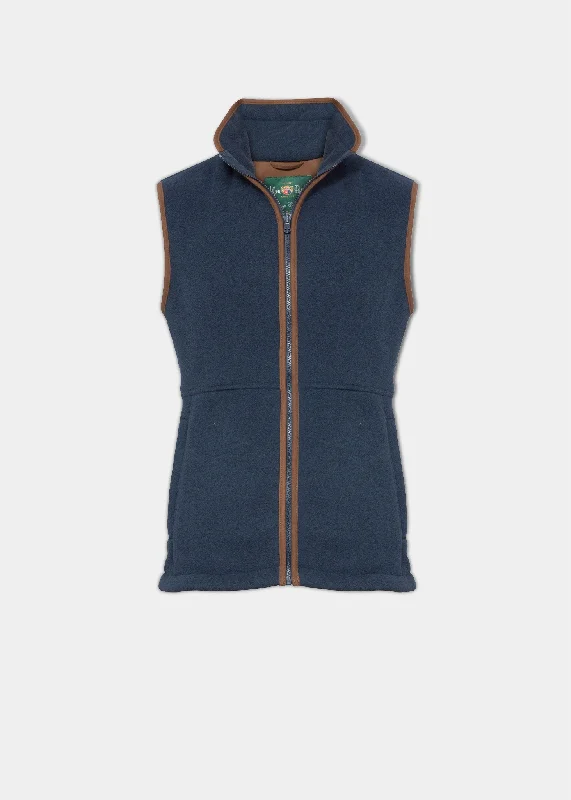 Aylsham Men's Fleece Gilet In Blue Steel - Regular Fit