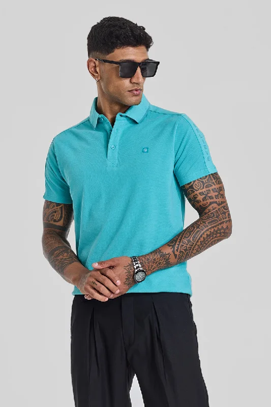 Believe Turquoise Polo T-Shirt