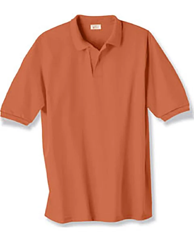 Hanes Jersey Knit Polo Shirt | Orange