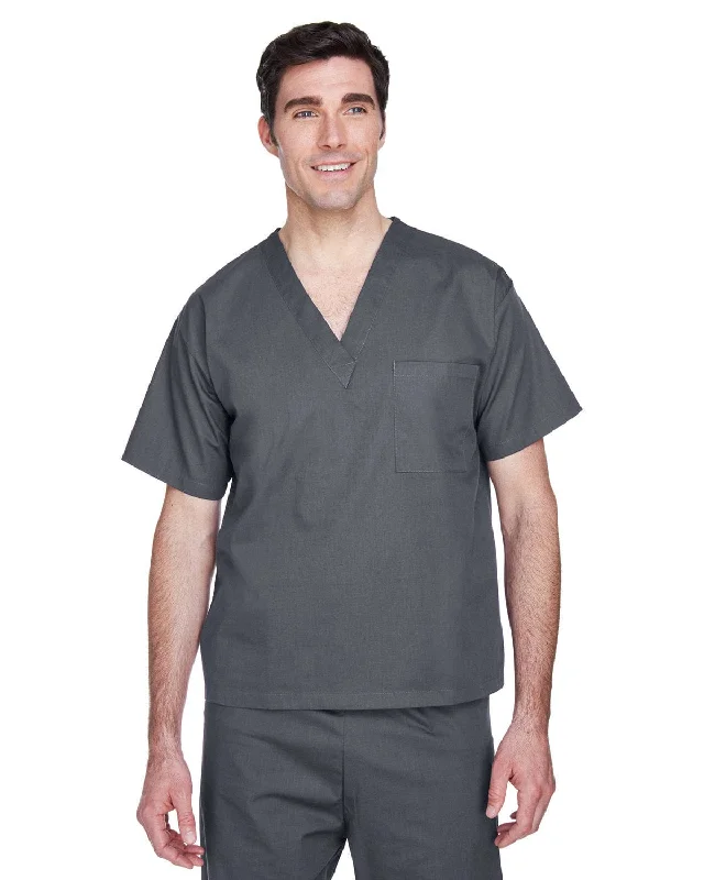 Harriton Adult Scrub Top | Dark Charcoal