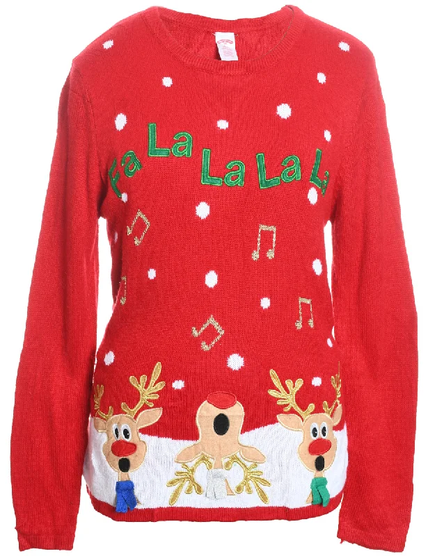 Reindeer Christmas Jumper - L