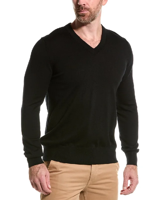 Brooks Brothers Merino Wool V-Neck Sweater