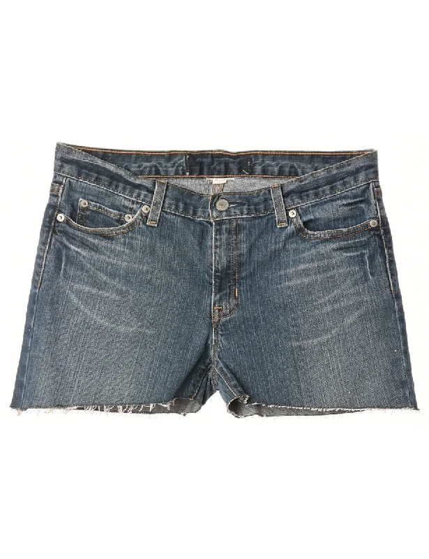 Reworked Molly Frayed Denim Shorts - W32