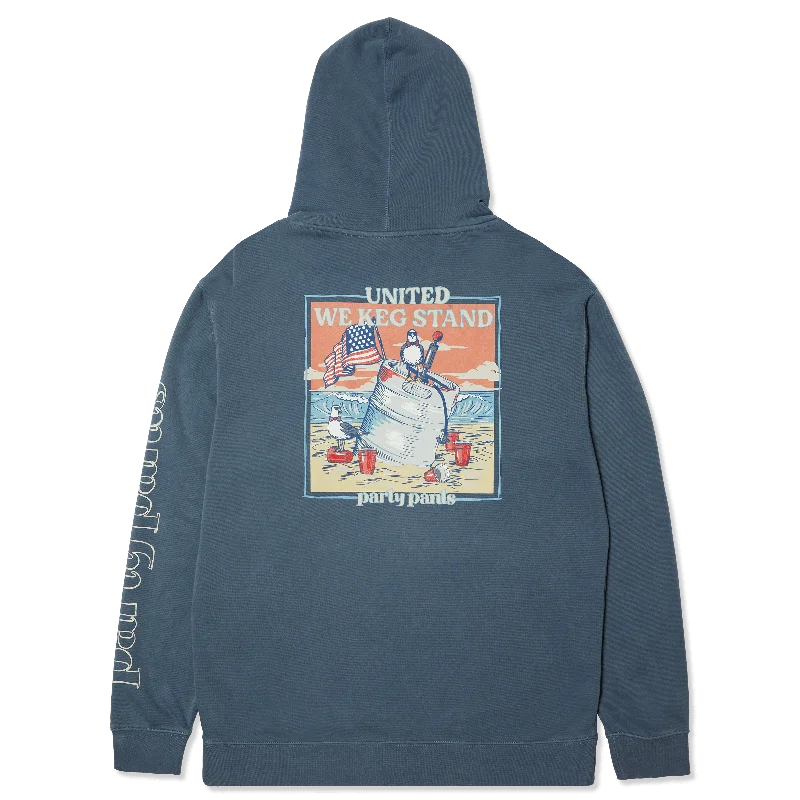 Keg Stand Slate Blue Hoodie