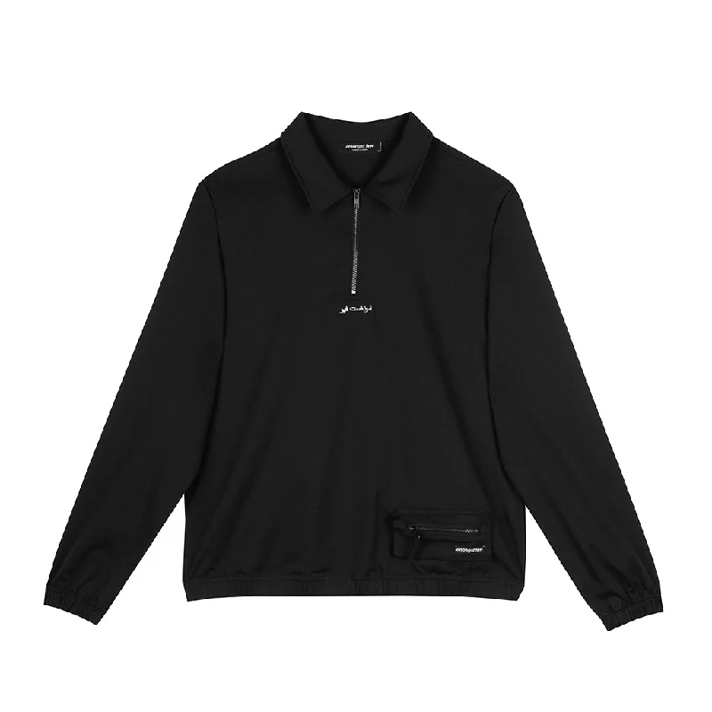 amongst few -  Sport Quarter Zip Jacket (Black)