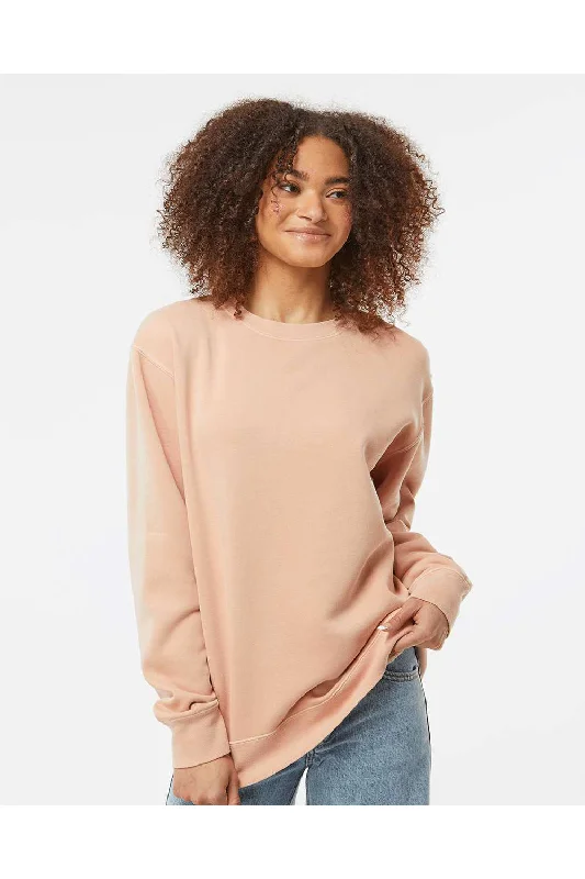 Independent Trading Co. Mens Pigment Dyed Crewneck Sweatshirt - Dusty Pink