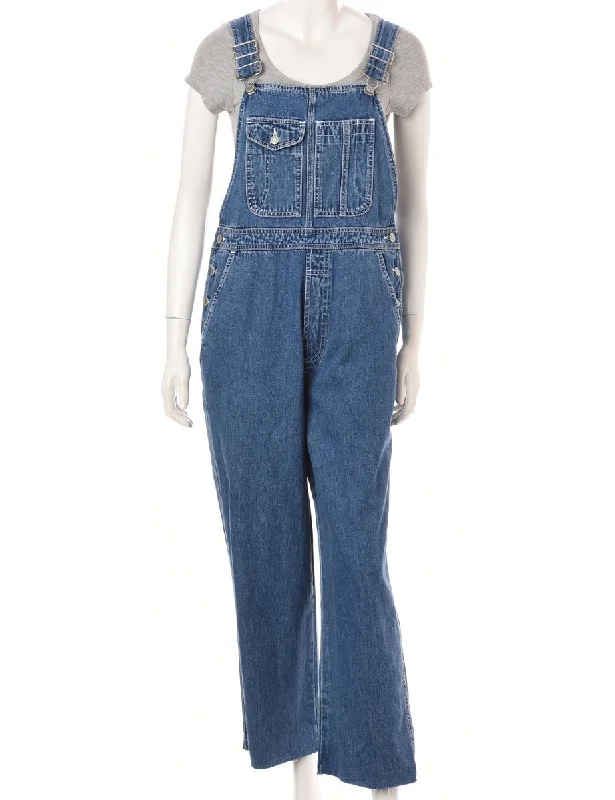 Reworked Pinafore Cropped Dungarees