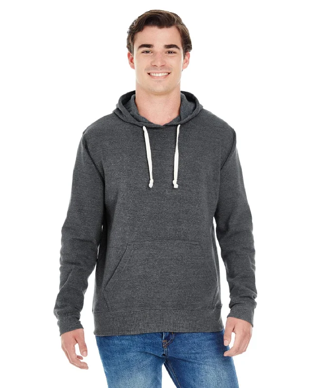 J America Unisex Triblend Pullover Hoodie | Black Triblend