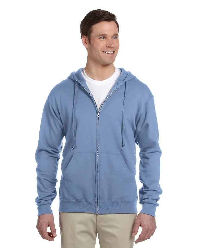 Jerzees Lightweight Full-Zip Hooded Sweatshirt | Light Blue