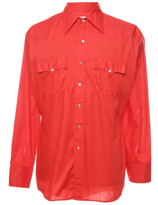 Red Western Shirt - L