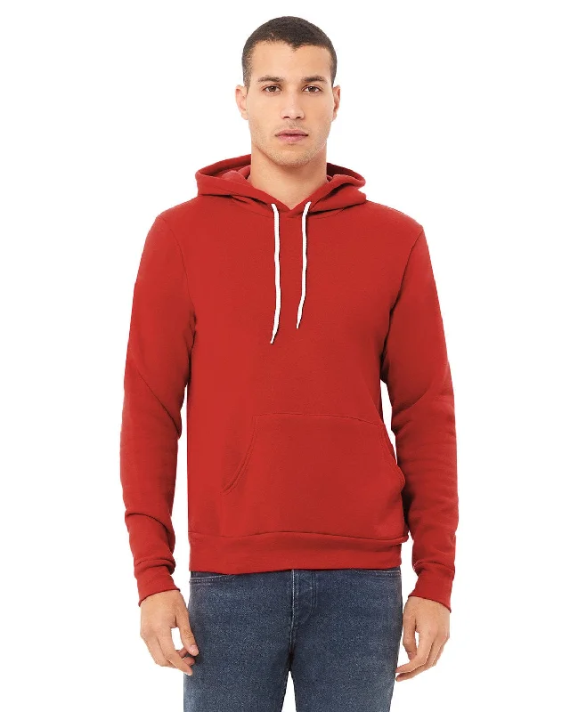 Bella+Canvas Unisex Sponge Fleece Pullover Hoodie | Red