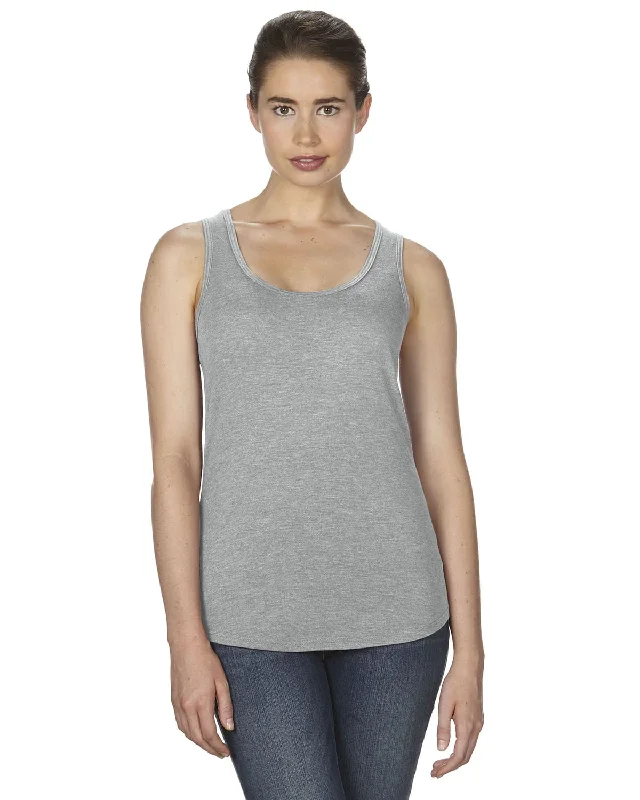 Anvil Ladies Triblend Racerback Tank | Heather Grey