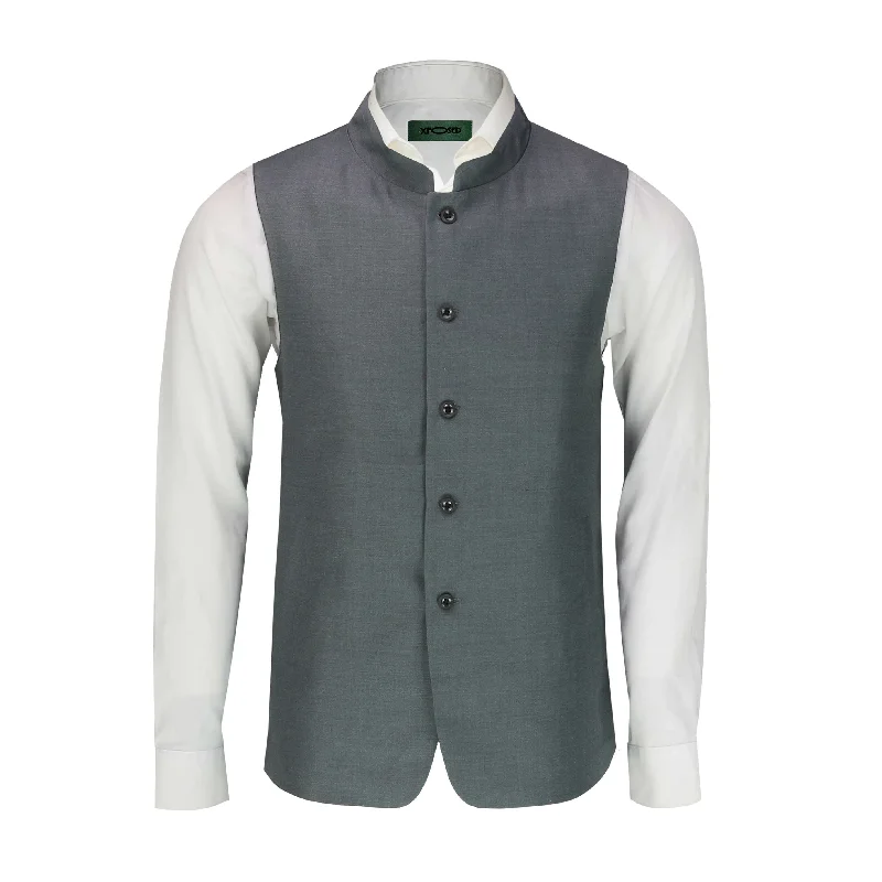 NEHRU STYLE WAISTCOAT IN GREY