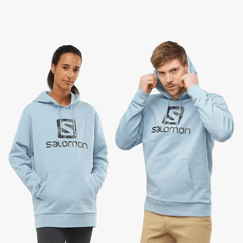 Salomon Mens Outlife Pullover Hoodie Ash Blue