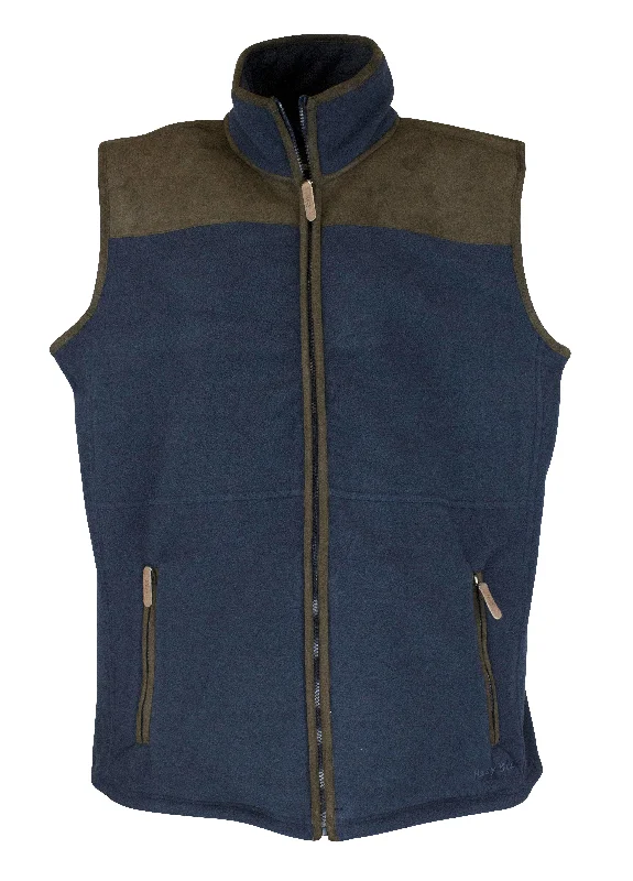 MF104 - Mens Bonded Fleece Gilet - NAVY