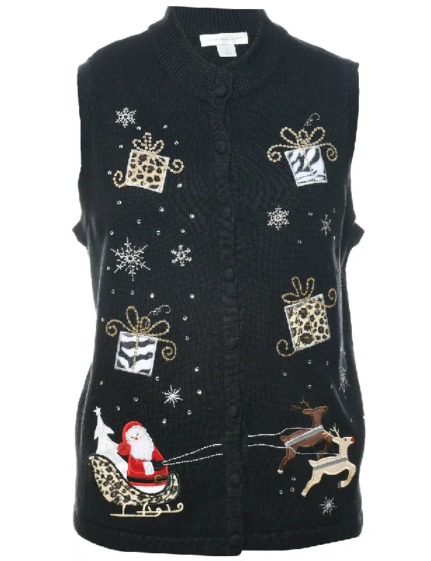 Santa Claus & Reindeer Christmas Vest - L