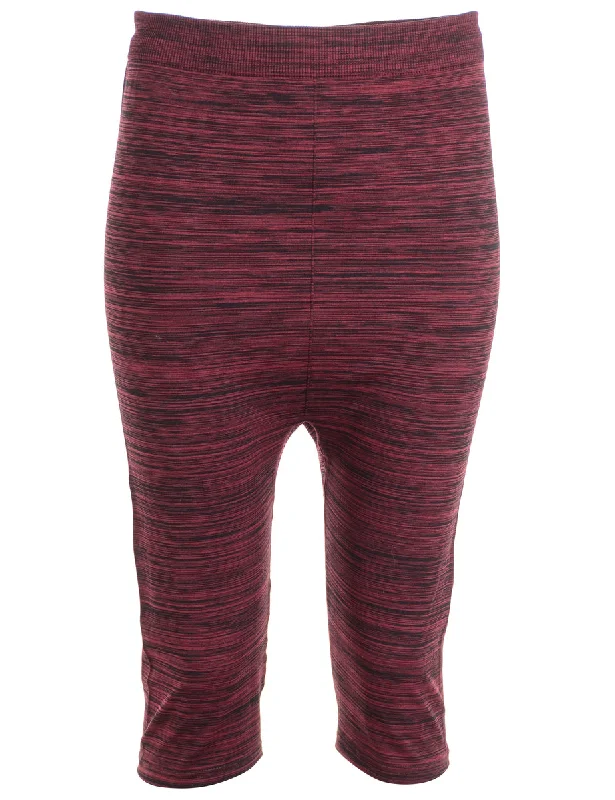 Reworked Burgundy Cycling Shorts - W28