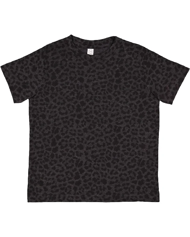 Rabbit Skins Toddler Fine Jersey T-Shirt | Black Leopard