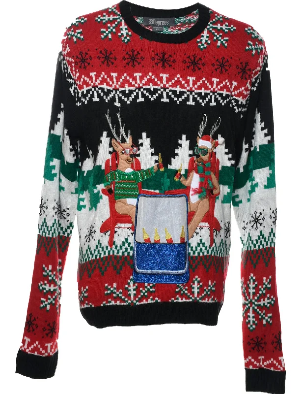 Reindeer Christmas Jumper - XL