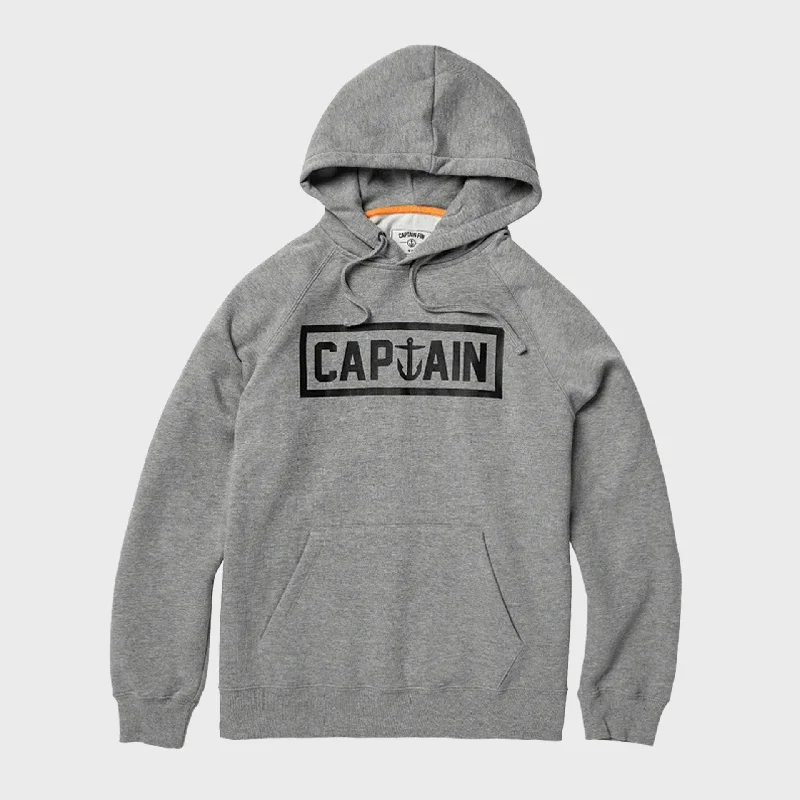 Captain Fin Mens Shweaty Naval Pullover Hoodie - Heather Grey