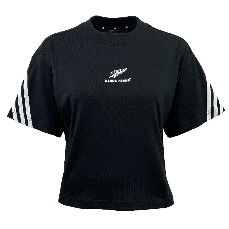 Women's Black Ferns 3-Stripe Tee by adidas