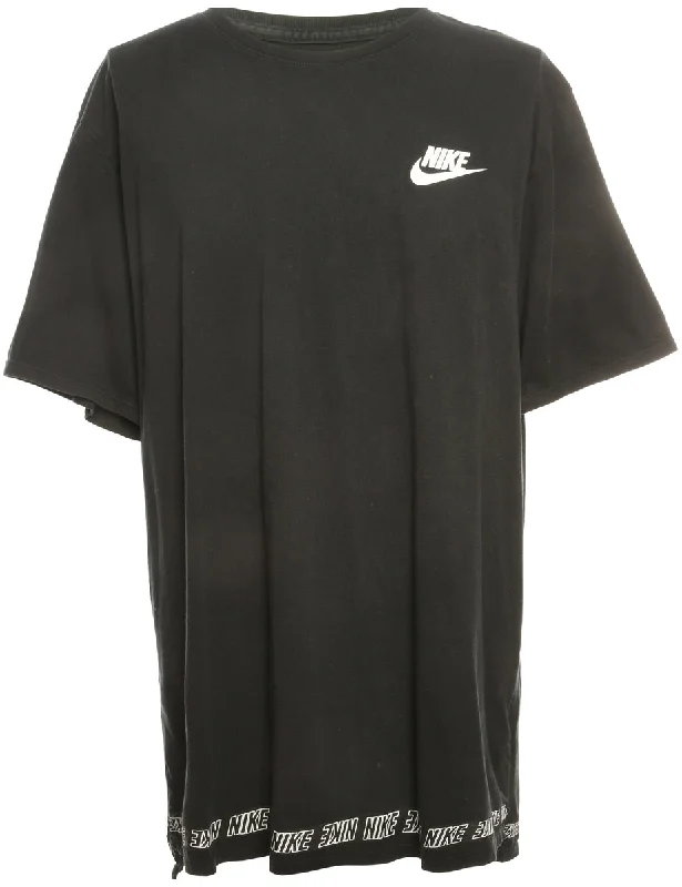 Black Nike Printed T-shirt - L