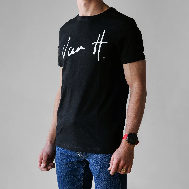 Black T-Shirt with white logo