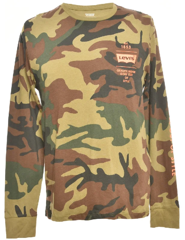 Camouflage Print Levi's Printed T-shirt - L