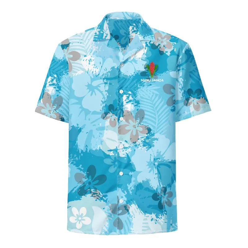 Manu Samoa Button Down Hawaiian Shirt