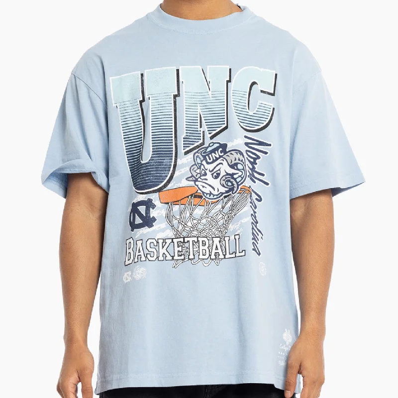 Mitchell & Ness Basket Tee NCAA University North Carolina Tar Heels Blue