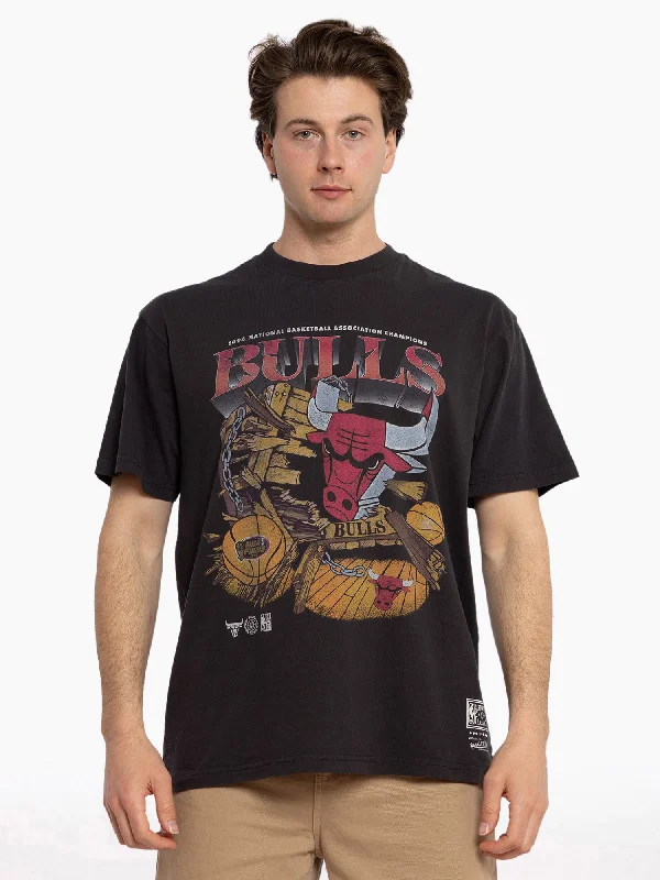 Mitchell & Ness NBA Bevel Burst Tee Chicago Bulls Black