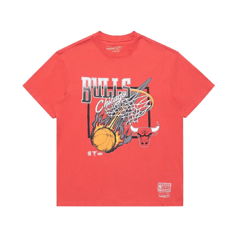 Mitchell & Ness NBA Fireball Tee Chicago Bulls Red