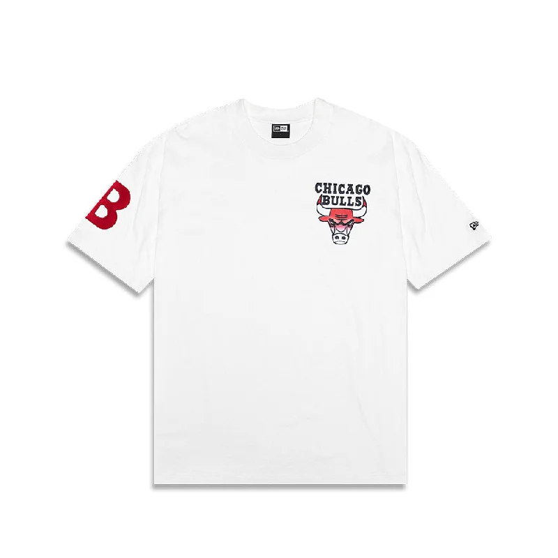 New Era NBA Higher Fade Oversized T-Shirt Chicago Bulls White