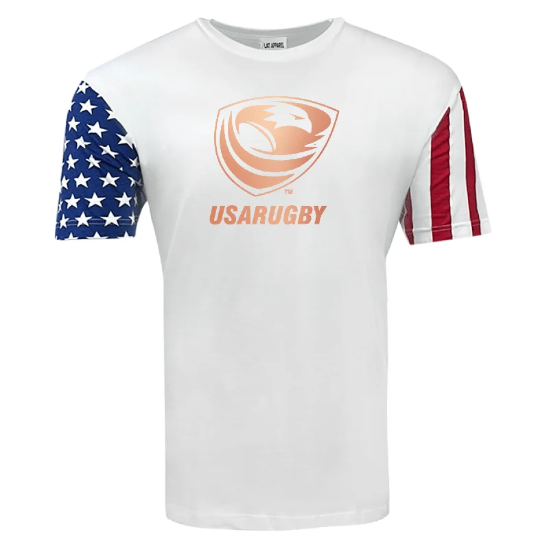 USA Rugby Bronze Stars and Stripes Supersoft T-Shirt