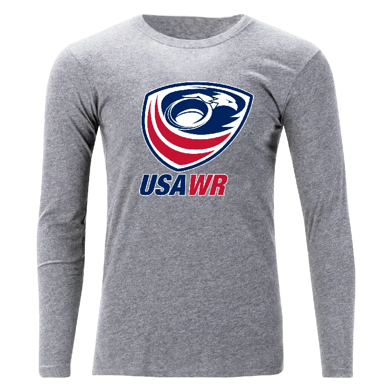 USA Wheelchair Rugby Off Field T-Shirt LS Grey