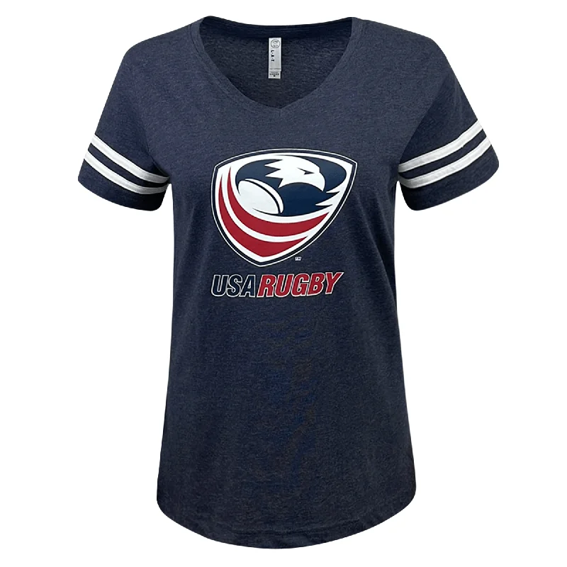 USA Rugby Women's Vintage V-Neck Tee